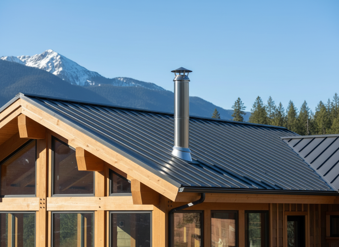 Дымоход в деревянном доме из бруса или сруба: особенности и установка