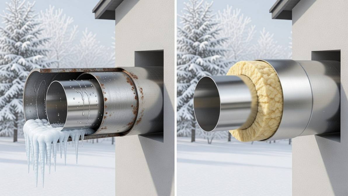 Нужно ли утеплять коаксиальный дымоход