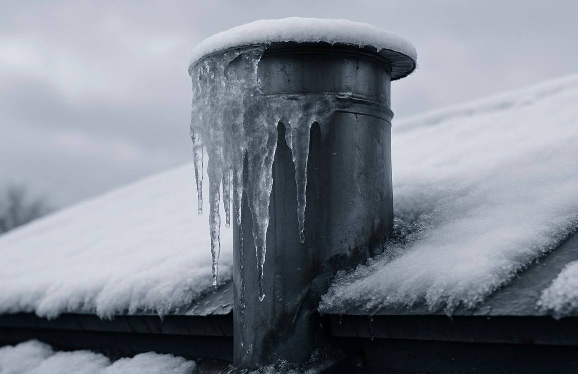 Наледь на дымоходе – 12 причин появления, способы устранения